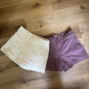 Bundle of a new day Women's Cream and Purple Cargo Shorts